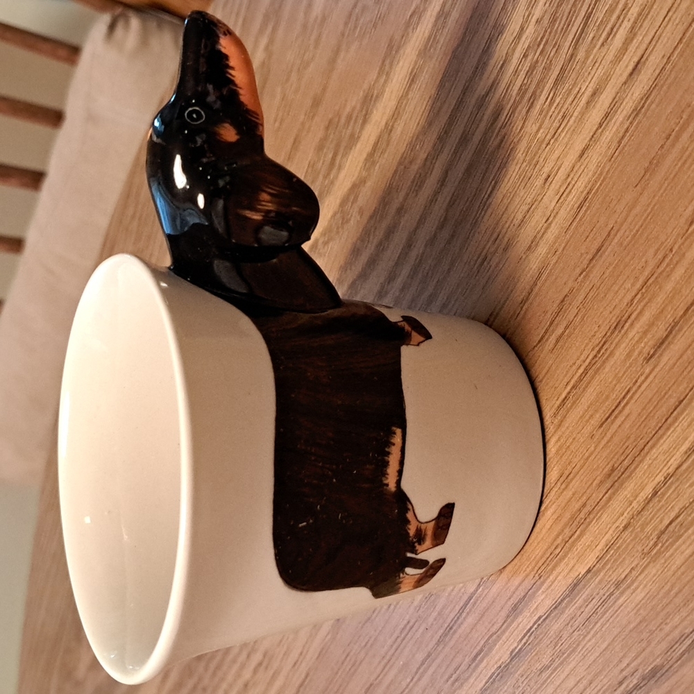 Dachshund cup ceramic